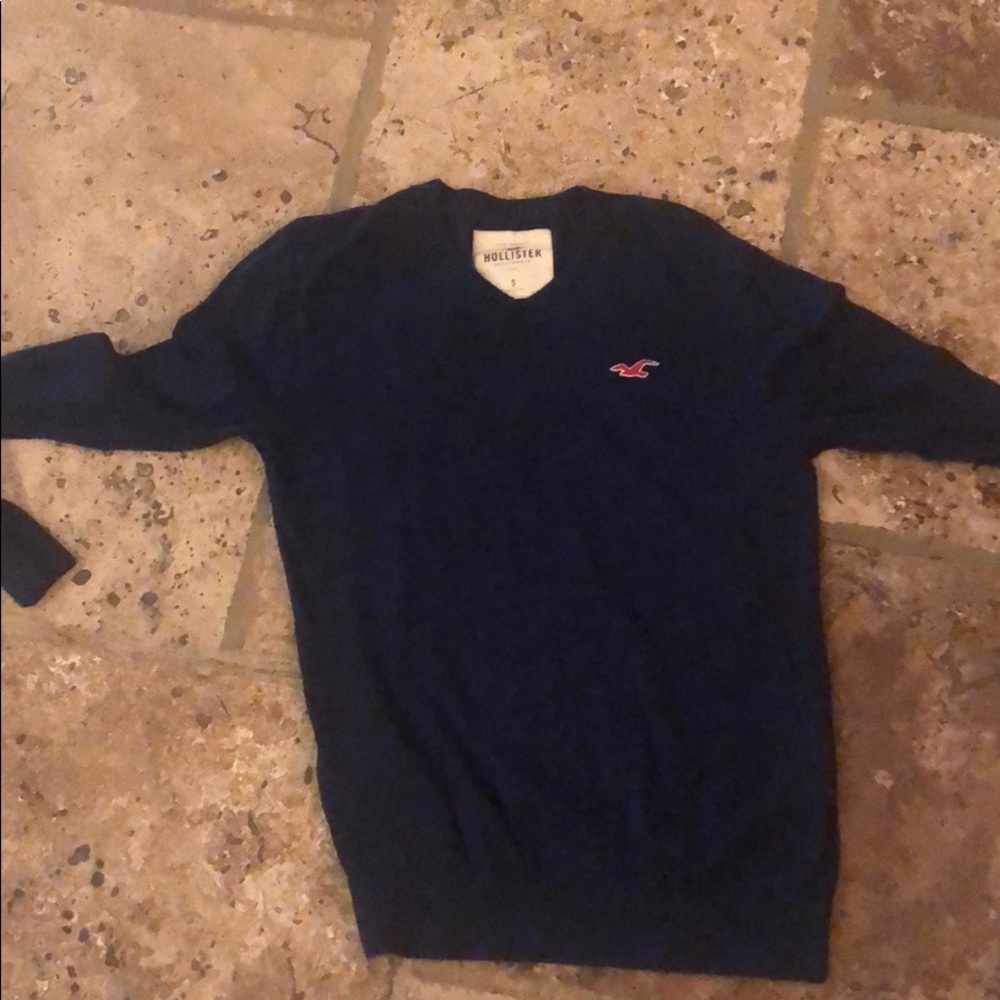 Navy Hollister V Neck Sweater